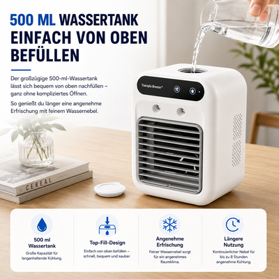 Tranqila Breeze – Persönlicher Mini-Luftkühler mit Nebelfunktion
